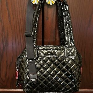 MZ Wallace Shiny Black Quilted Bag